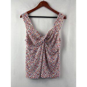 Cabi Womens Confetti Print Sleeveless Top S Nylon/Spandex